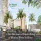 Luxury entrance of Whiteland Westin Residences Gurugram featuring palm-lined boulevard, upscale vehicles, and modern high-rise architecture