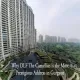 erial view of DLF The Camellias luxury residential towers with golf course and landscaped surroundings in Gurgaon.