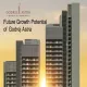 Godrej Astra Sector 54 Gurgaon investment potential, showing luxury high-rise towers against a sunset backdrop on Golf Course Road.
