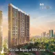 M3M Crown luxury high-rise residences with landscaped greenery at sunset. The tagline "Live Like Royalty at M3M Crown" highlights the project’s focus on upscale living