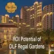 Aerial night view of DLF Regal Gardens residential towers in Gurgaon showcasing ROI potential.