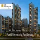 Luxury high-rise apartments at Puri Diplomatic Residences in Sector 111 Gurgaon with landscaped greenery and evening lights.