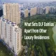 Aerial view of DLF Dahlias luxury apartments in Gurugram surrounded by greenery and golf course