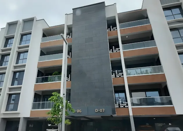 Contemporary multi-story residential building at Birla Navya, Sector 63A Gurgaon with glass balconies