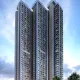 Modern high-rise residential towers of Birla Arika with sleek design and palm-lined surroundings.