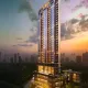 Luxury high-rise Sobha Strada illuminated at sunset in Sector 106, Dwarka Expressway, Gurgaon
